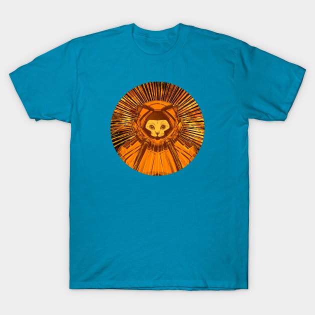 SpaceCats (Orange - round) T-Shirt by tommyball